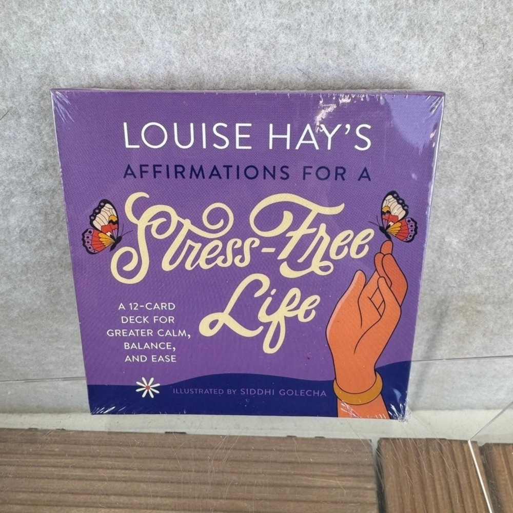 Affirmations for a Stress-Free Life 12-Card Deck Louise Hay NIB